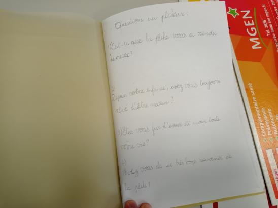Questions des enfants pour le marin