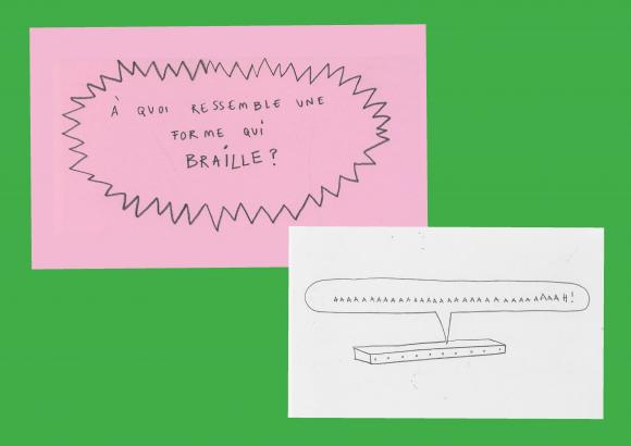 A quoi ressemble une forme qui braille ? A une longue caisse trouée.