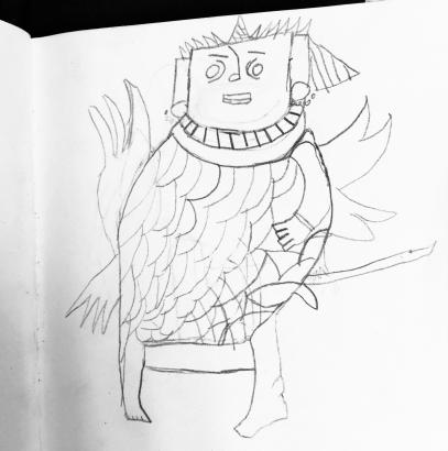Extrait du carnet de croquis d'un enfant