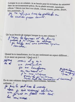 Extrait de carnet d'enfant