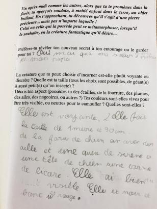 Extrait de carnet d'enfant
