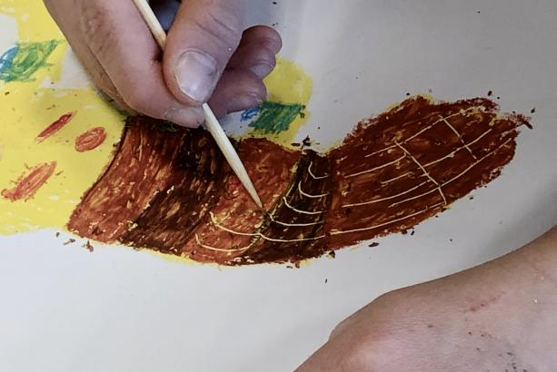 Les enfants à l'œuvre
