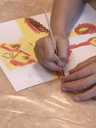 Les enfants à l'œuvre