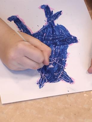 Les enfants à l'œuvre