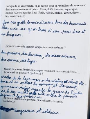 Extrait de carnet d'enfant