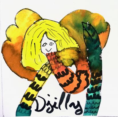 Djilly et ses longs cheveux