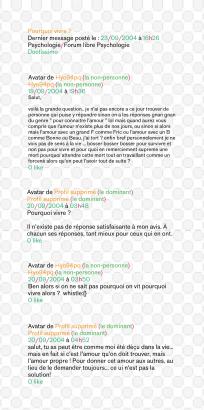 Extraits d'une conversation issue du forum Doctissimo : https://forum.doctissimo.fr/psychologie/psychologie-libre/pourquoi-vivre-sujet_147699_1.htm