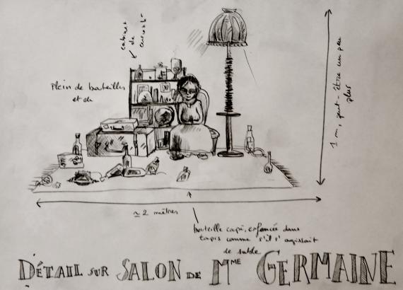 Premières idées pour le salon.