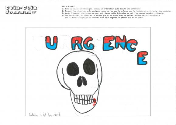 Dessin d'Aaron pour l'interview d'Hadrien 