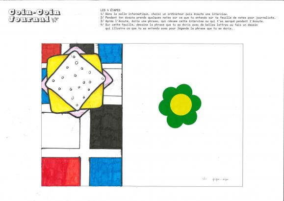 Dessin de Gabin pour l'interview d'Ivan