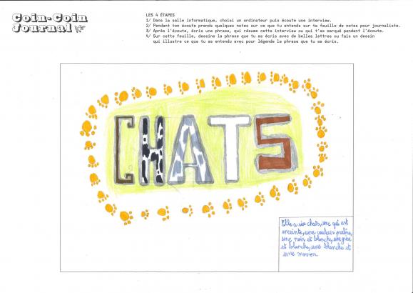 Dessin d'Hadrien pour l'interview de Malou