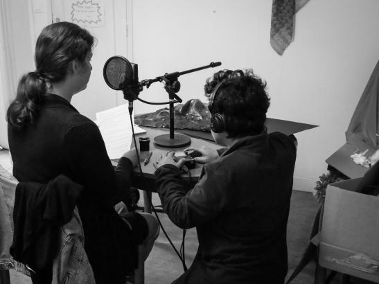 Fabian enregistre Stéphanie qui nous narre son texte « La Pierre d’Équinoxe »