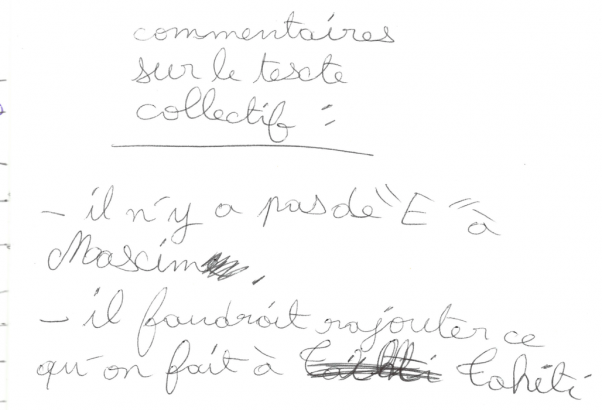 Notes pour retravailler le texte 
