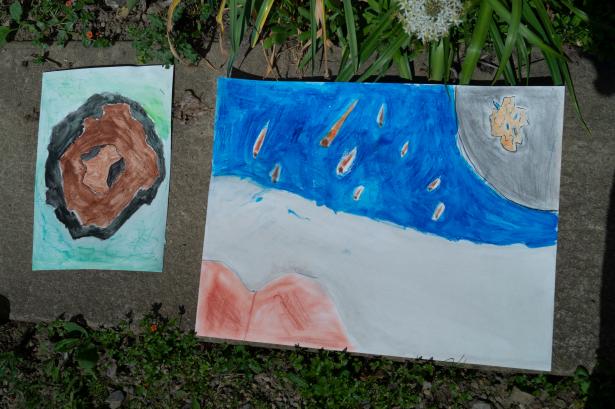 Dessins par Raphaël et le duo Luc & Eliott