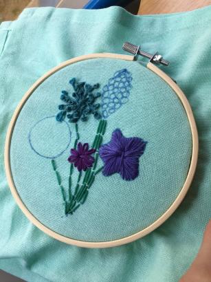 Broderie en cours