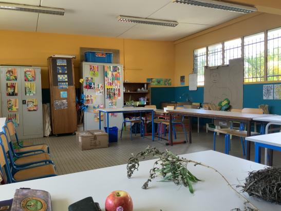 L’école Aliette Hortense et la salle d’art visuelle qui allait devenir mon futur atelier