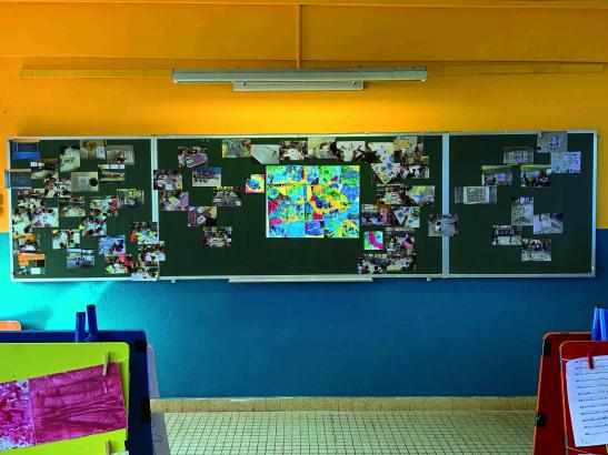 Présentations des premières productions des enfants, datant du printemps 2020