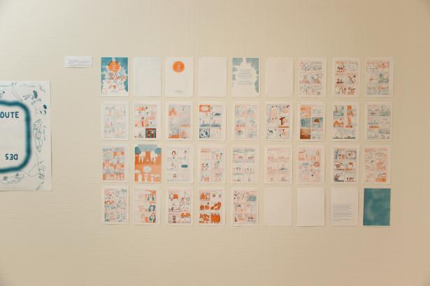 Exposition des 24 planches de bandes-dessinée du "Livre des lieux".