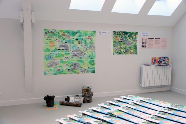 Vue d'ensemble sur la salle d'exposition.
