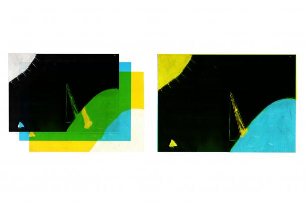  Dessin gratté d'Annexia, ( Noir, Cyan et Jaune) 