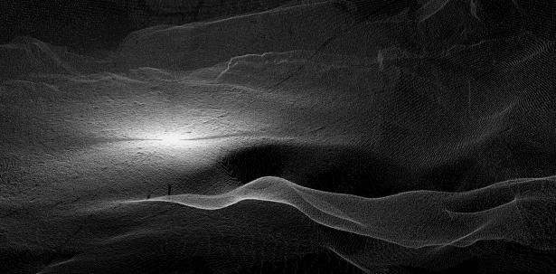 Capture d'écran de logiciel 3D, Grotte du Pech Merle, GET.