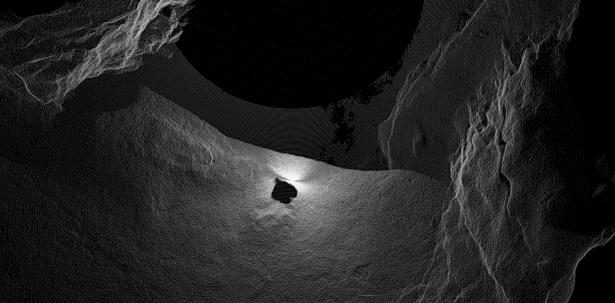 Capture d'écran de logiciel 3D, Grotte du Pech Merle, GET.