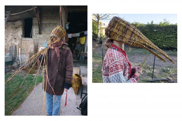 Masques en osier