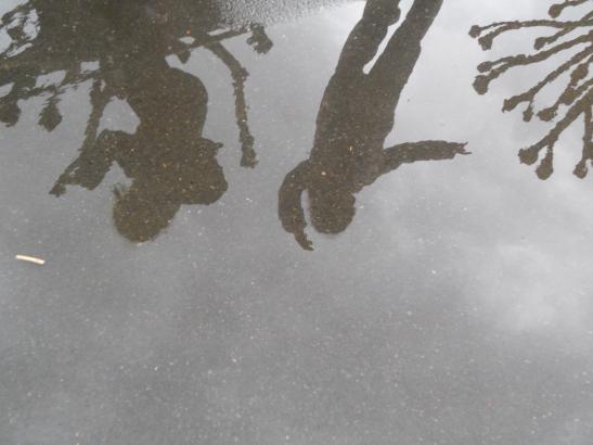 Photos prises par les enfants pendant une "chasse au reflet" dans la cour de l'école