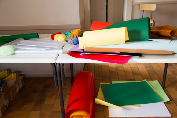 table matériaux papier