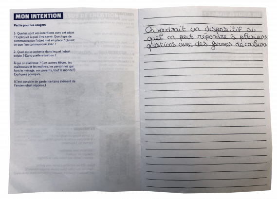 Mon intention.
