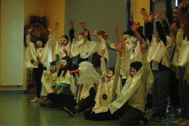 Une partie de la classe en compagnie de Hugo Le Châtelain