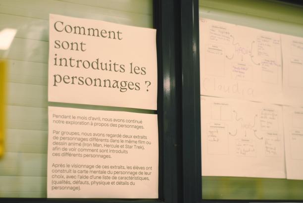 Un des ateliers sur les personnages