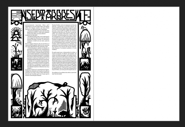 double page de recherche pour les contes