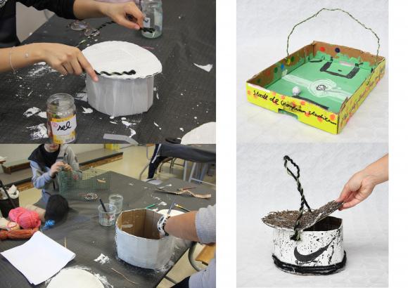 Atelier de fabrication de panier pour notre Stand-Expo