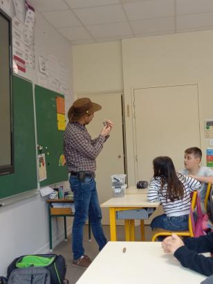 Gaétan Petit dans la classe de CM1-CM2
