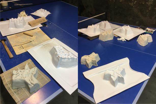 Moule thermoformés en cours de fabrication