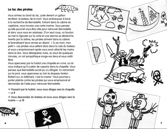 Pages extraites du livre-jeu « Mais où est passé Bernadette ? »