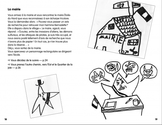 Pages extraites du livre-jeu « Mais où est passé Bernadette ? »