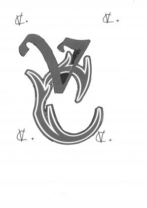 Le monogramme de Valentin.