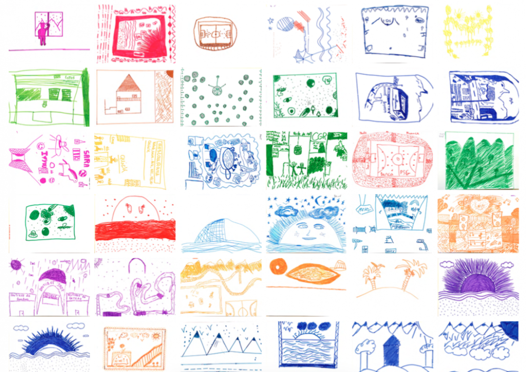 dessins réalisés par les 6° du collège Pierre Emmanuel