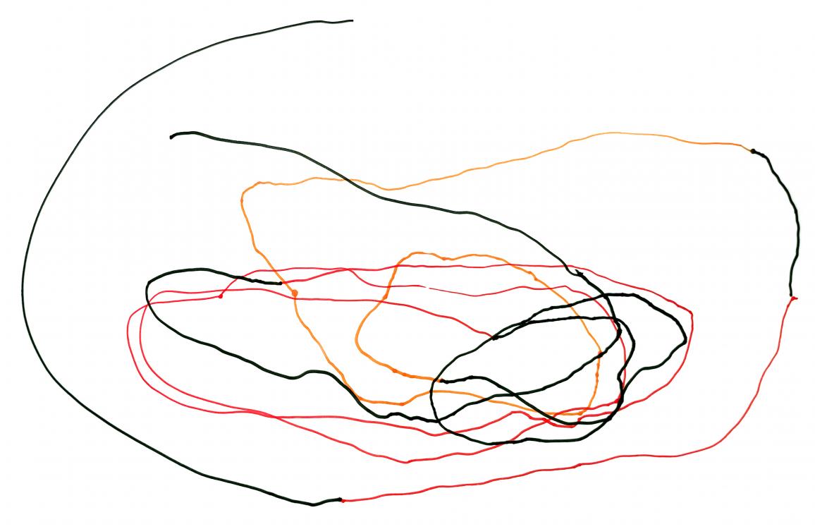 Une marche. Détail du dessin de Laura