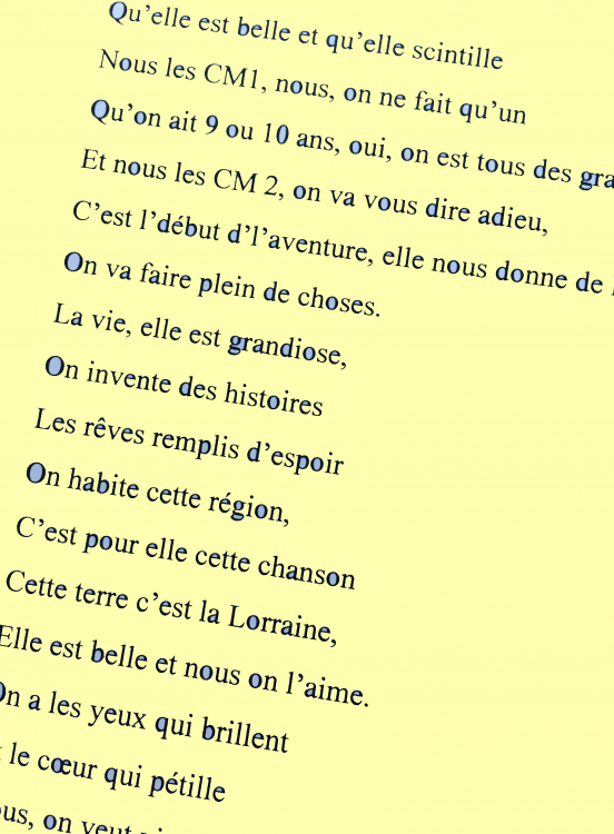 Une partie de la chanson.