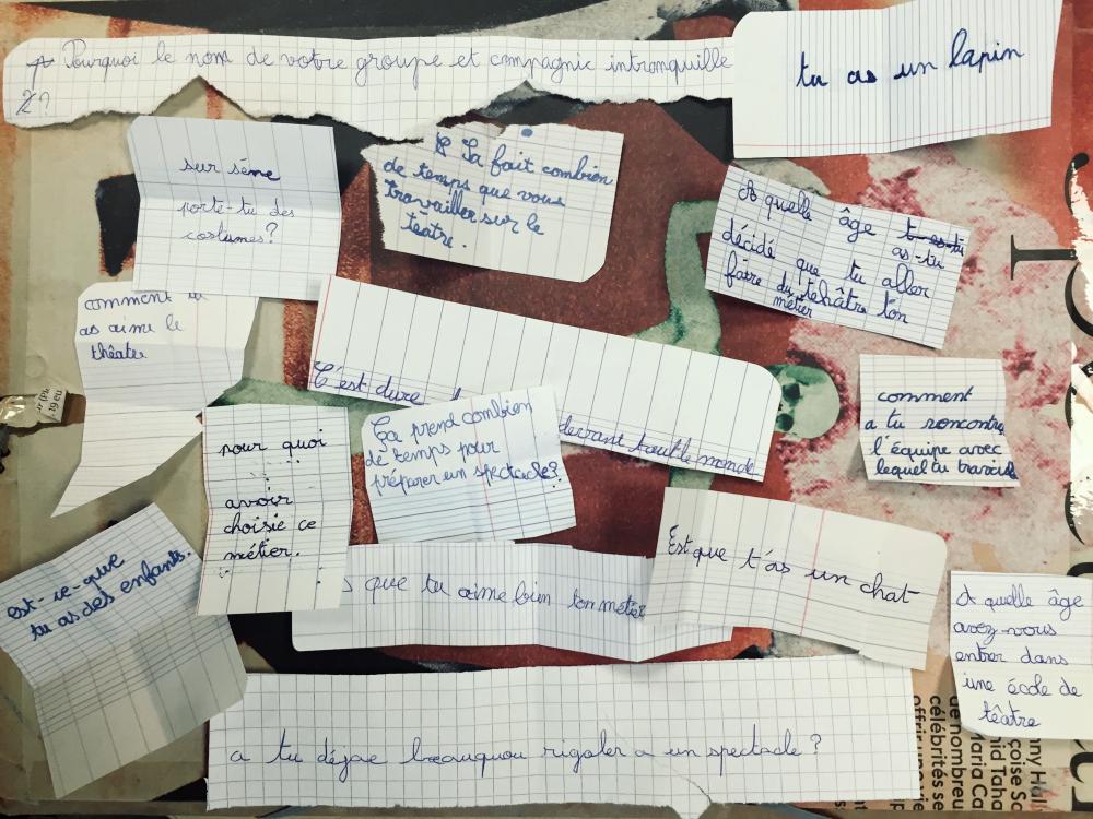 Les questions des élèves