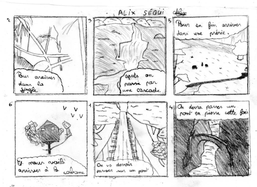 Planche finale "décors parlants" de Alix Ségui.