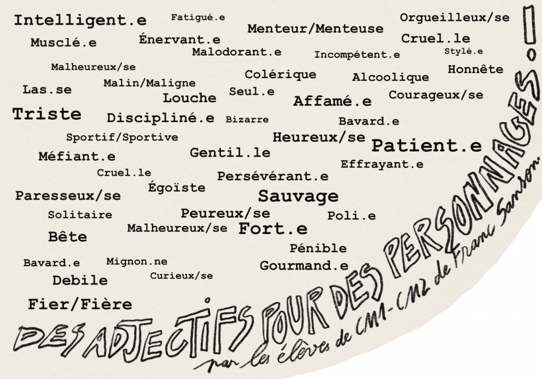 Des adjectifs pour des personnages