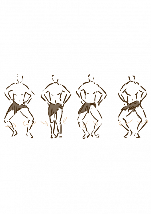 Illustration des gestes du paoti