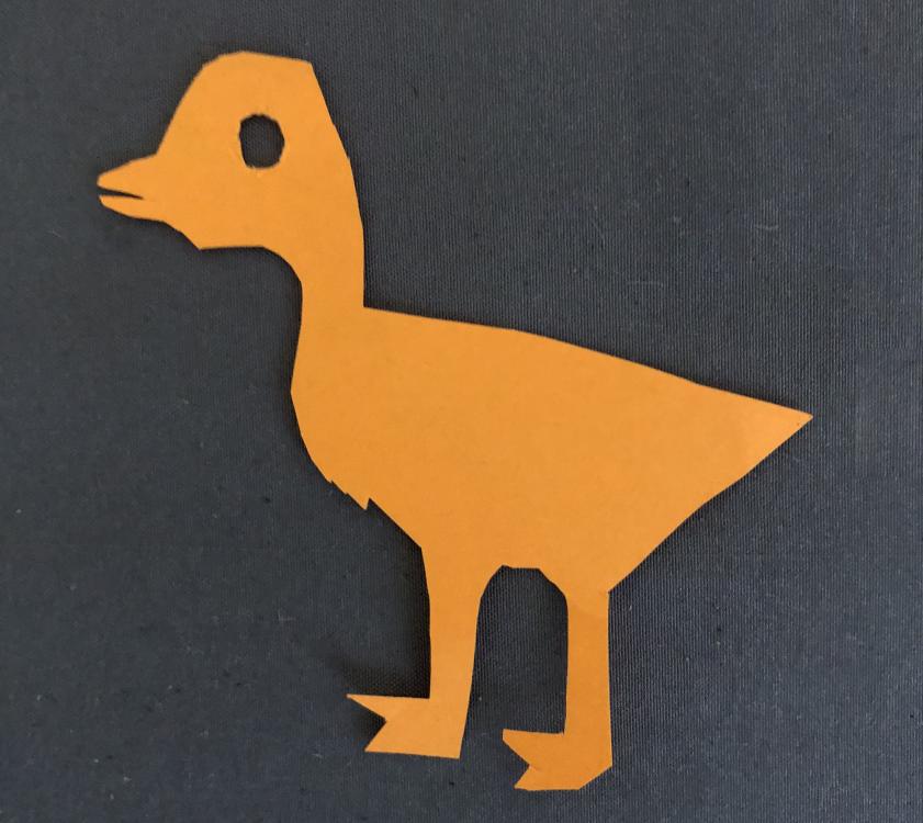 un découpage d'un petit canard