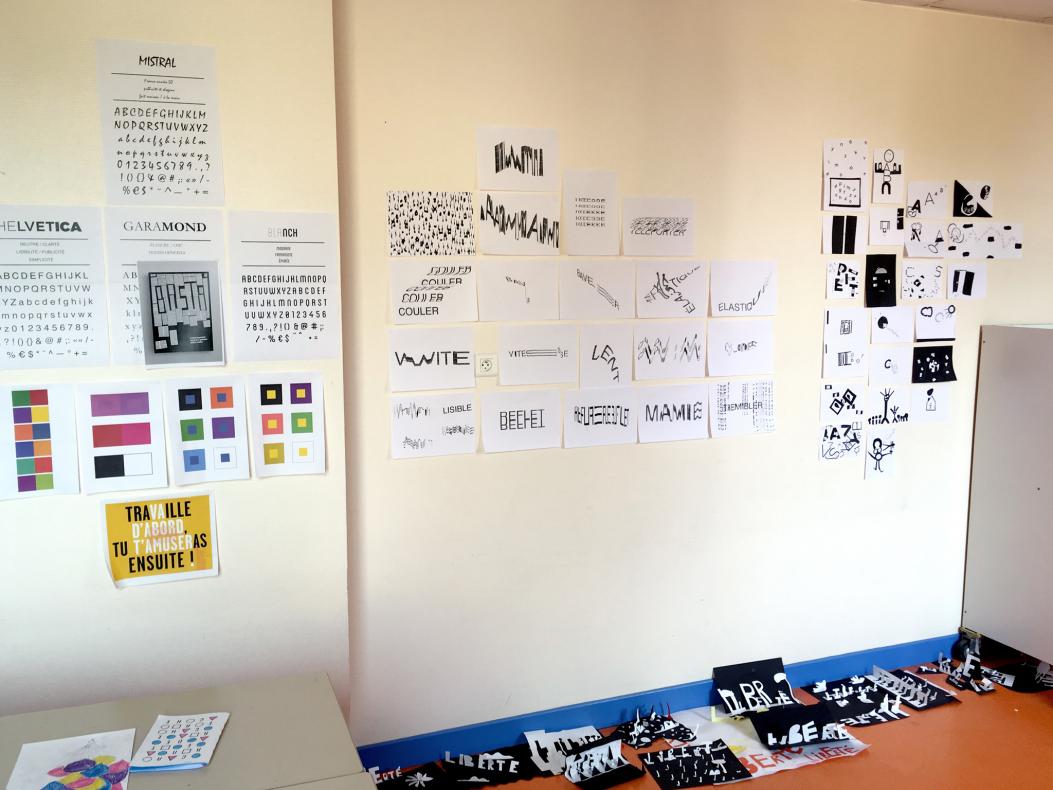 Affichage des typographies mises à leur disposition pour leurs recherches
