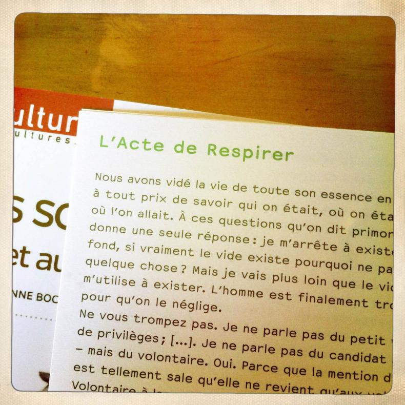 L'ace de respirer