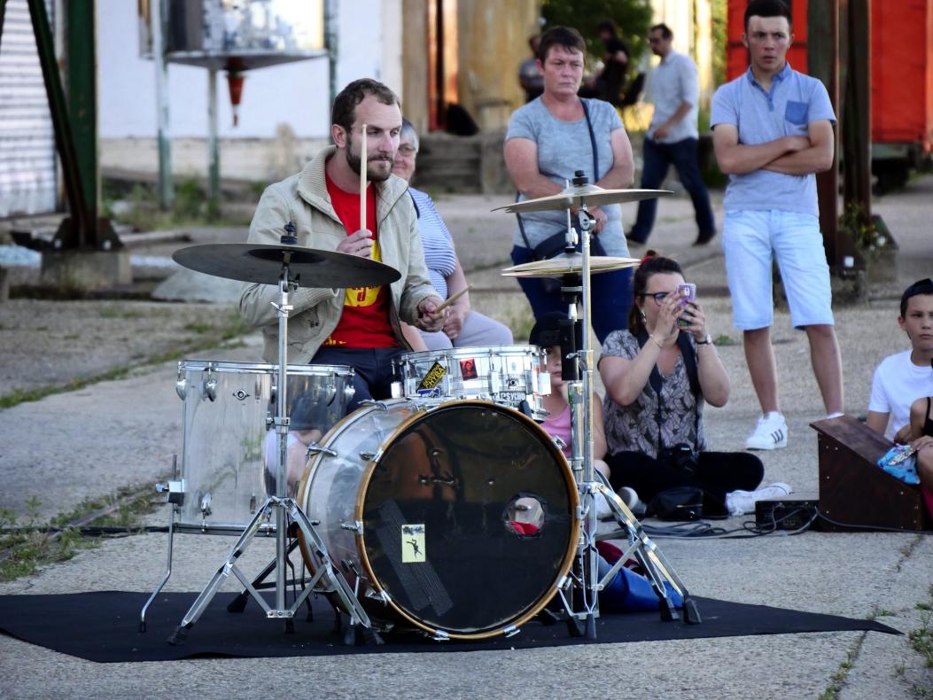 Musicien en pleine action
